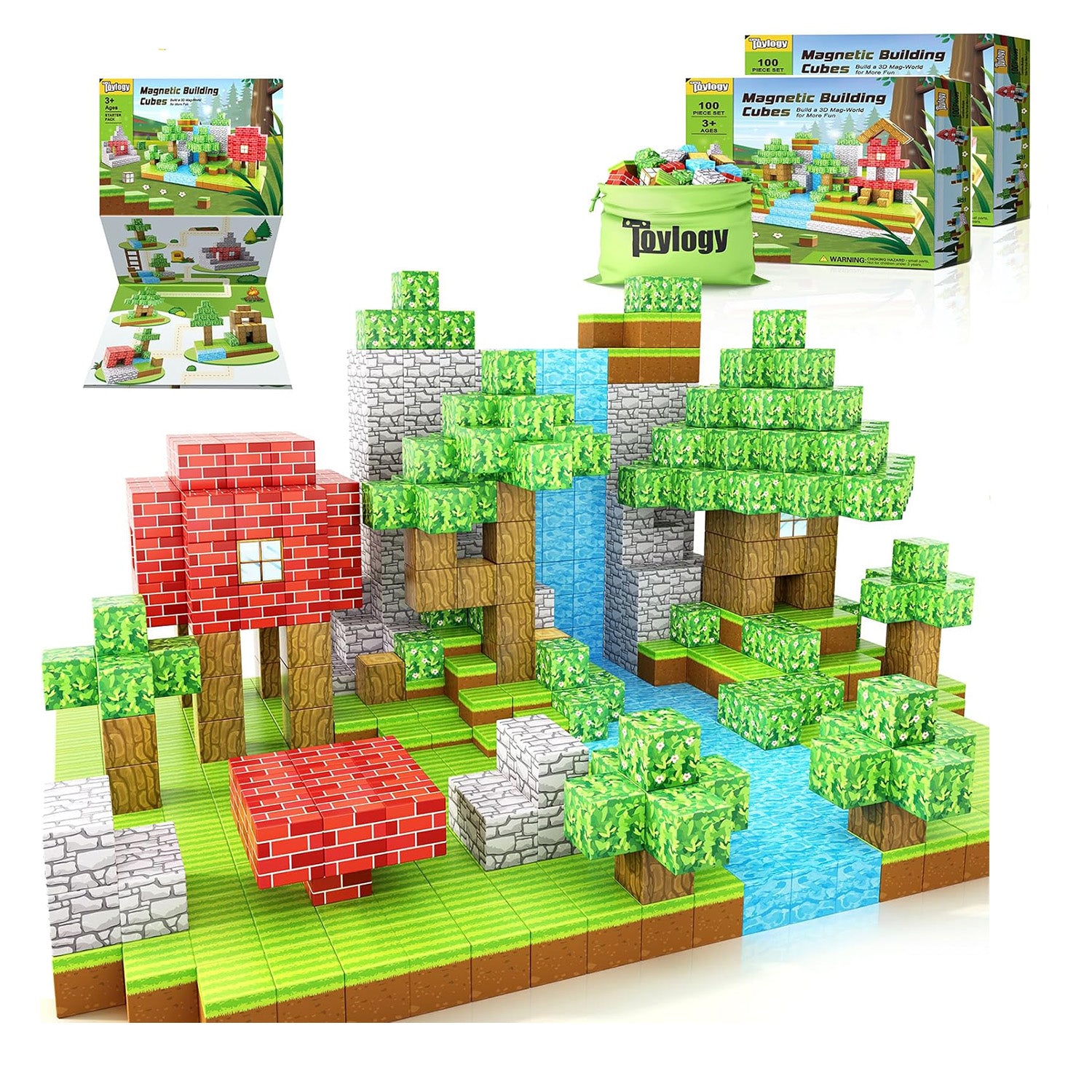 Magworld Magnetic Cubes Forest Set 100PCS Mine Magnet World-Toylogy
