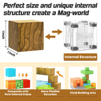 111 PCS Magworld Magnetic Cubes Forest and Pumpkin 2 in 1 Building Blocks-Toylogy