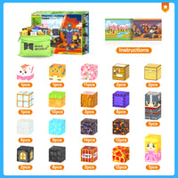 248 PCS Magworld Magnetic Cubes Magic Portal Blossom, Dinosaur and Sword 3 in 1 Set-Coodoo