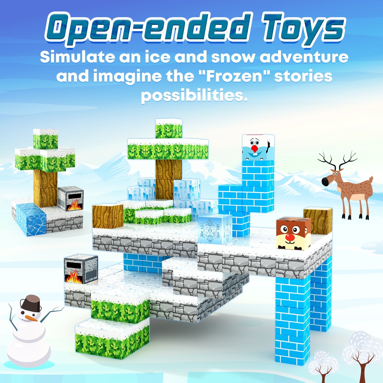 Magworld Magnetic Cubes Frozen Set 54PCS Mine Magnet World-Toylogy