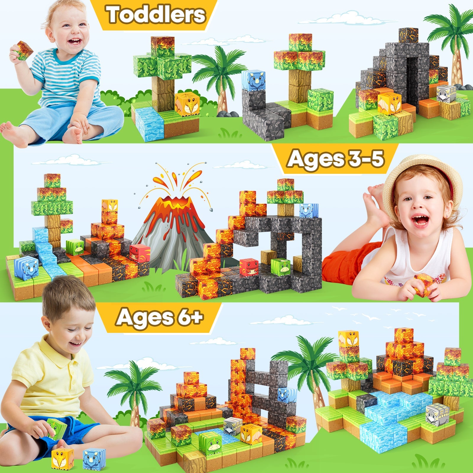 Magworld Magnetic Cubes Volcano Set 80PCS Mine Magnet World-Toylogy