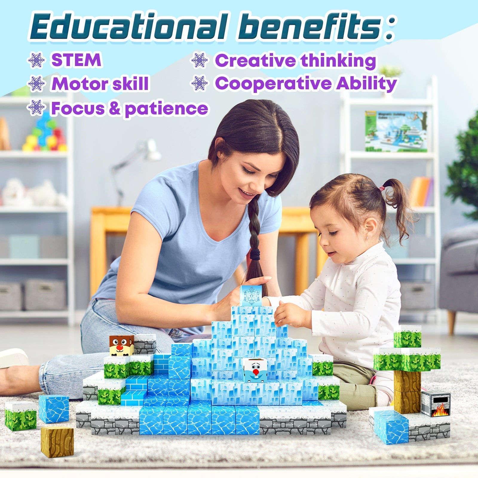Magworld Magnetic Cubes Frozen Set 54PCS Mine Magnet World-Toylogy