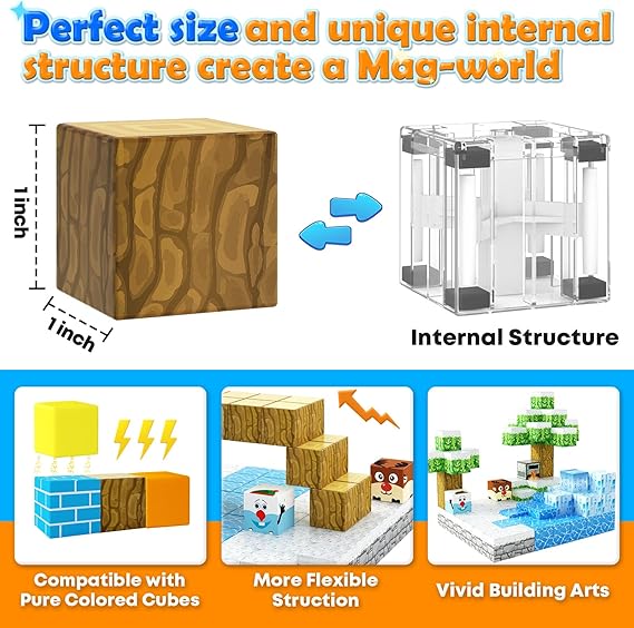 120PCS Frozen Mine Magnetic Blocks-Toylogy