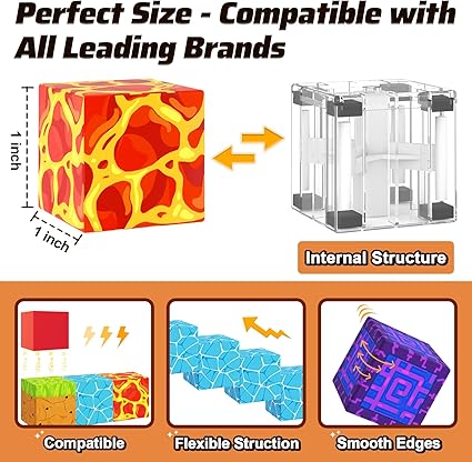 Magworld Magnetic Cubes Sword Portal Set 110PCS Mine Magnet World-Coodoo