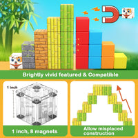 Magworld Magnetic Blocks - 90PCS Bamboo Reading Nook Building Craft-Soyee