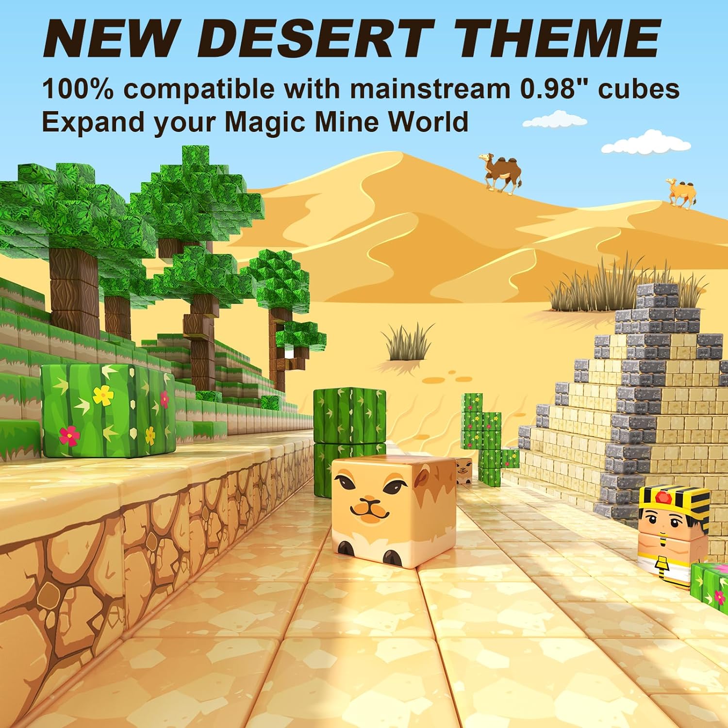 Magworld Magnetic Cubes Desert Construction Set 88PCS Mine Magnet World-Gooidea