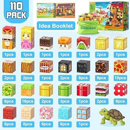 Magworld Magnetic Cubes Teleport Pipes Set 110PCS Mine Magnet World-Coodoo