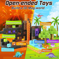 Magworld Magnetic Cubes Dinosaur Adventure Set 84PCS Mine Magnet World-Coodoo