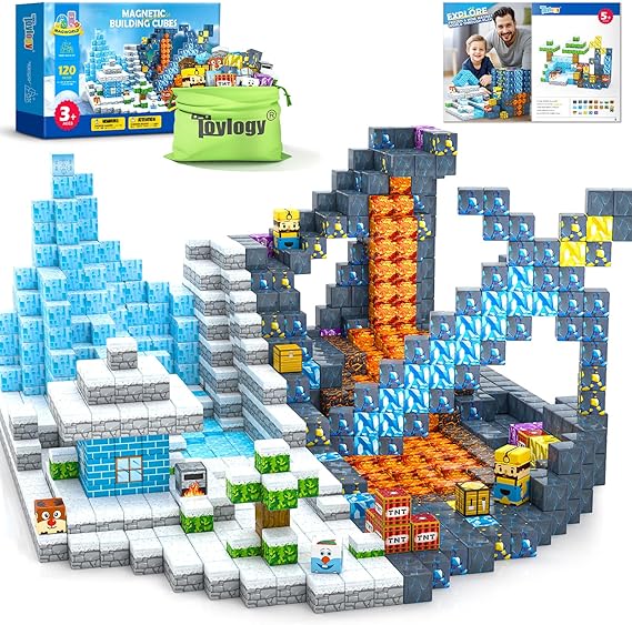 120PCS Frozen Mine Magnetic Blocks-Toylogy