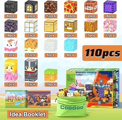 Magworld Magnetic Cubes Sword Portal Set 110PCS Mine Magnet World-Coodoo