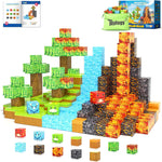 48PCS Magworld Magnetic Cubes Volcano Set Mine Magnet World-Toylogy