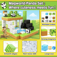 Magworld Magnetic Cubes Panda Set 70PCS Mine Magnet World-Toylogy