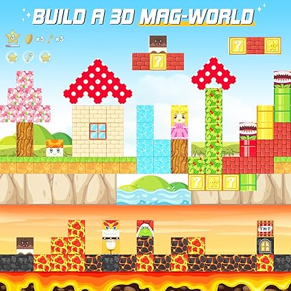 Magworld Magnetic Cubes Teleport Pipes Set 110PCS Mine Magnet World-Coodoo
