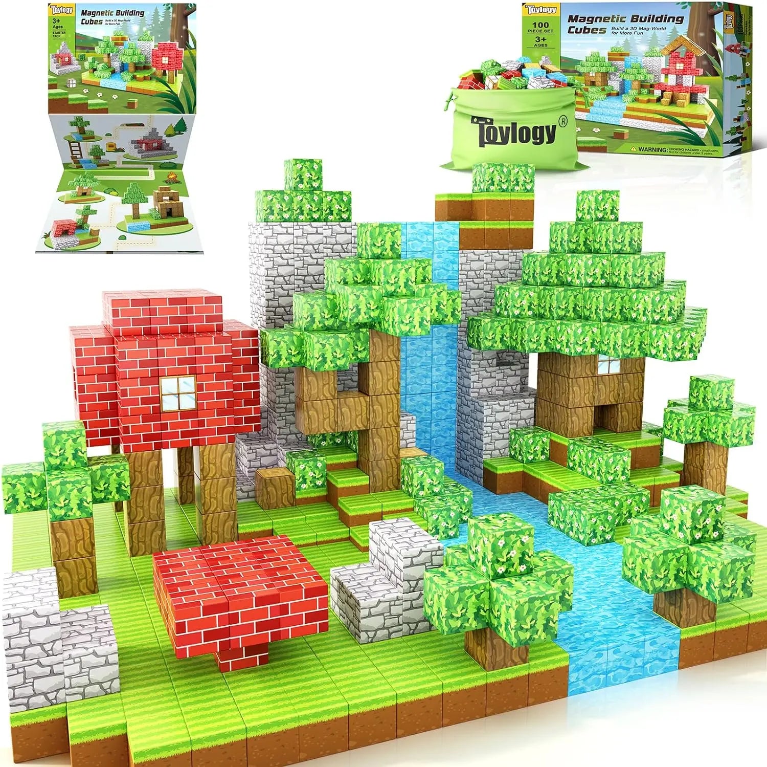 Magworld Magnetic Cubes Forest Set 100PCS Mine Magnet World-Toylogy