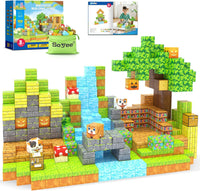 Magworld Magnetic Blocks - 90PCS Bamboo Reading Nook Building Craft-Soyee