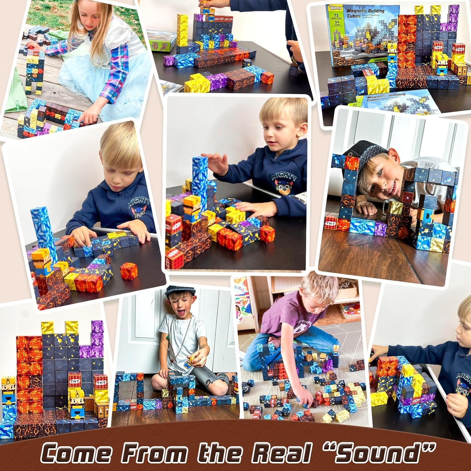 Magworld Magnetic Cubes Pickaxe Set 48PCS Mine Magnet World-Toylogy