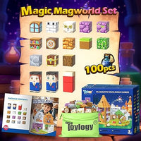 Magworld 100PCS Magic School Magnetic Blocks