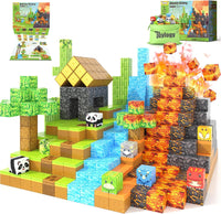 84PCS Magworld Dinosaur Panda Toys Magnetic Blocks Kids Games-Toylogy