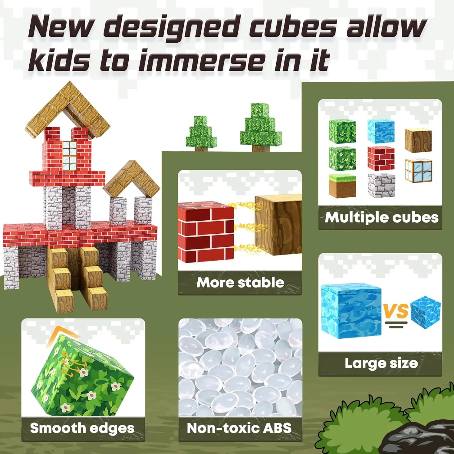 Magworld Magnetic Cubes Forest Set 100PCS Mine Magnet World-Toylogy