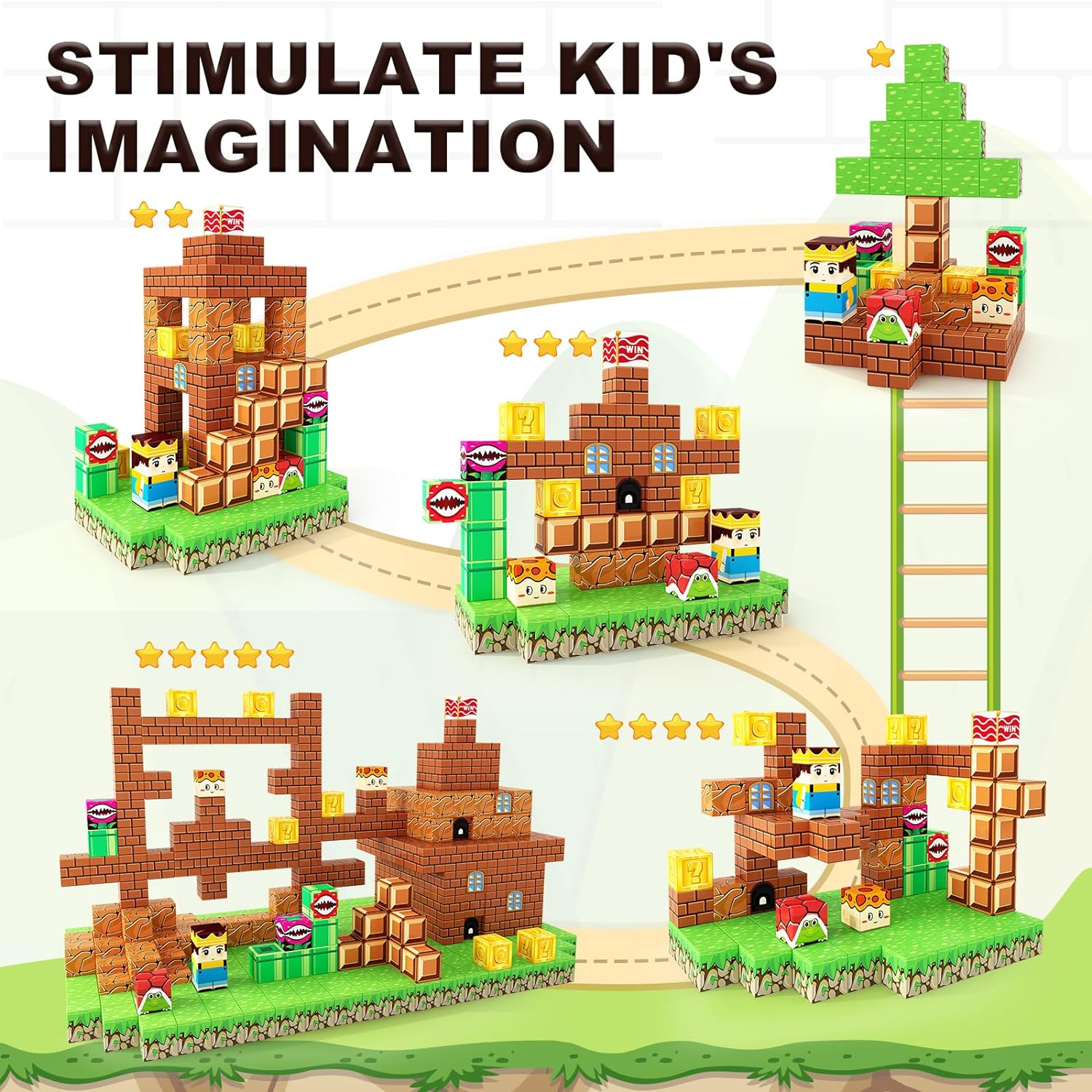 Magworld Magnetic Blocks Game Adventure Set 108PCS-Soyee