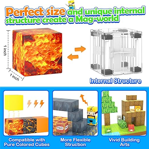 154PCS Magworld Sword Caverns Dinosaur Adventure Magnetic Blocks