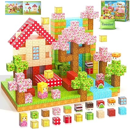 72 PCS Magworld Magnetic Blocks - Build Mine Magnet World Magic Teleport Pipes Set-Coodoo