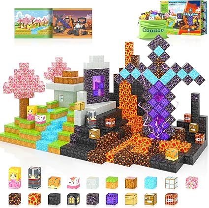 Magworld Magnetic Cubes Sword Portal Set 110PCS Mine Magnet World-Coodoo