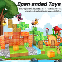 Magworld Magnetic Cubes Pumpkin House Set 63PCS Mine Magnet World-Toylogy
