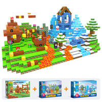 178 PCS Magworld Magnetic Cubes Games Castle, Lava Kingdom, and Frozen Set 3 in 1 Toys-Soyee