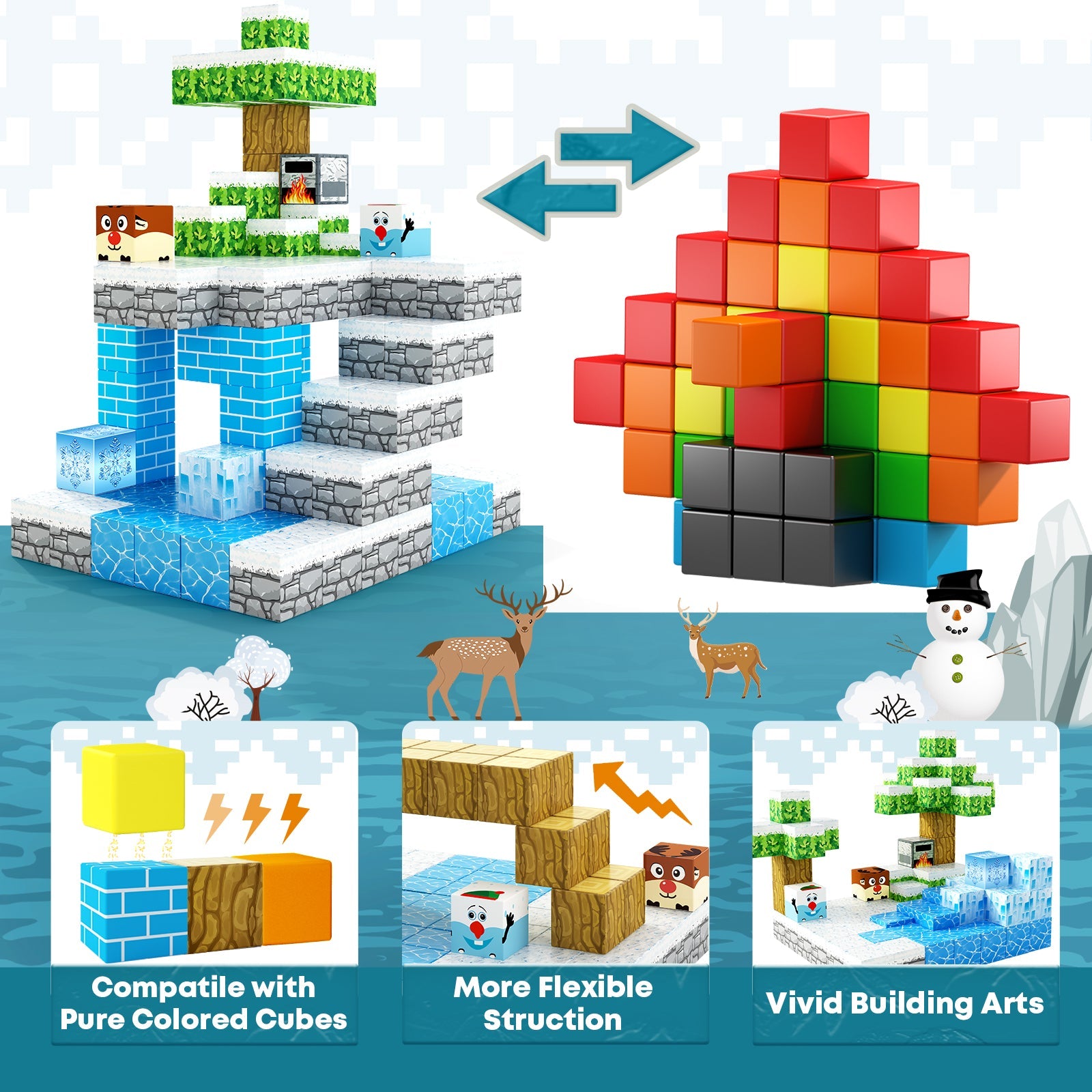 Magworld Magnetic Cubes Frozen Set 54PCS Mine Magnet World-Toylogy
