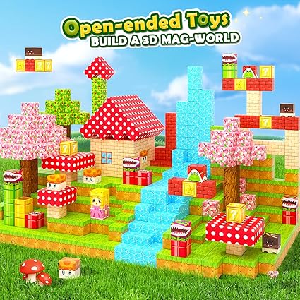 72 PCS Magworld Magnetic Blocks - Build Mine Magnet World Magic Teleport Pipes Set-Coodoo