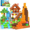 Magworld 100pcs Magnetic Blocks - Build Mine Magnet World Game Adventure Set STEM Building Toys for Kids 3+