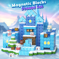 178 PCS Magworld Magnetic Cubes Games Castle, Lava Kingdom, and Frozen Set 3 in 1 Toys-Soyee