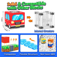 Magworld 100PCS Magnetic Blocks - Build Mine Magnet World Road Set,