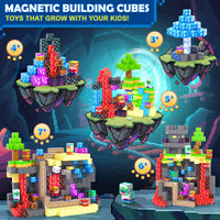 Magworld 100 PCS Magnetic Blocks Toddler Outdoor Toy STEM Construction Building Blocks