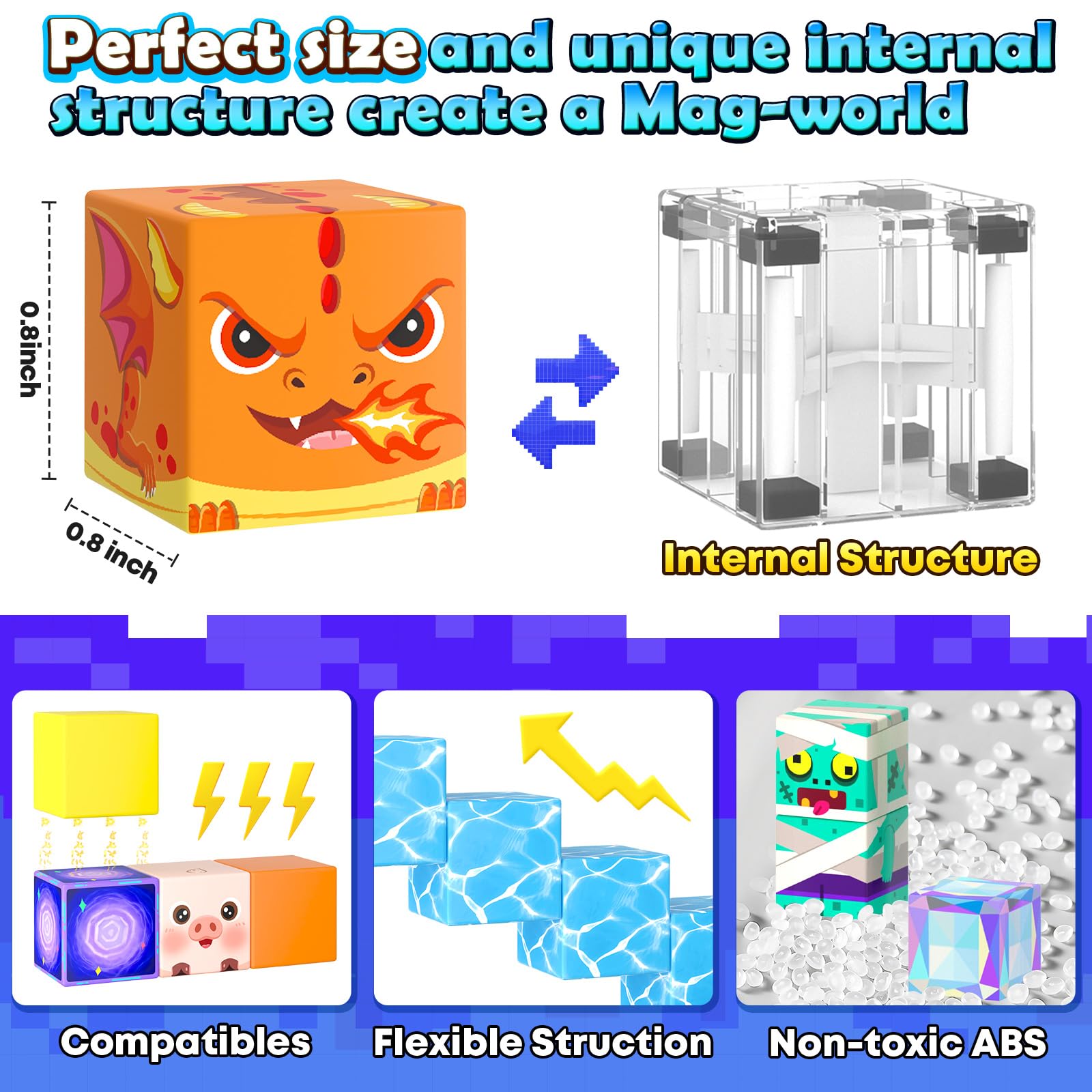 Magworld Magnetic Blocks 150 PCS Forest Set STEM Learning Toys for Toddlers Birthday, Classroom, outdoor