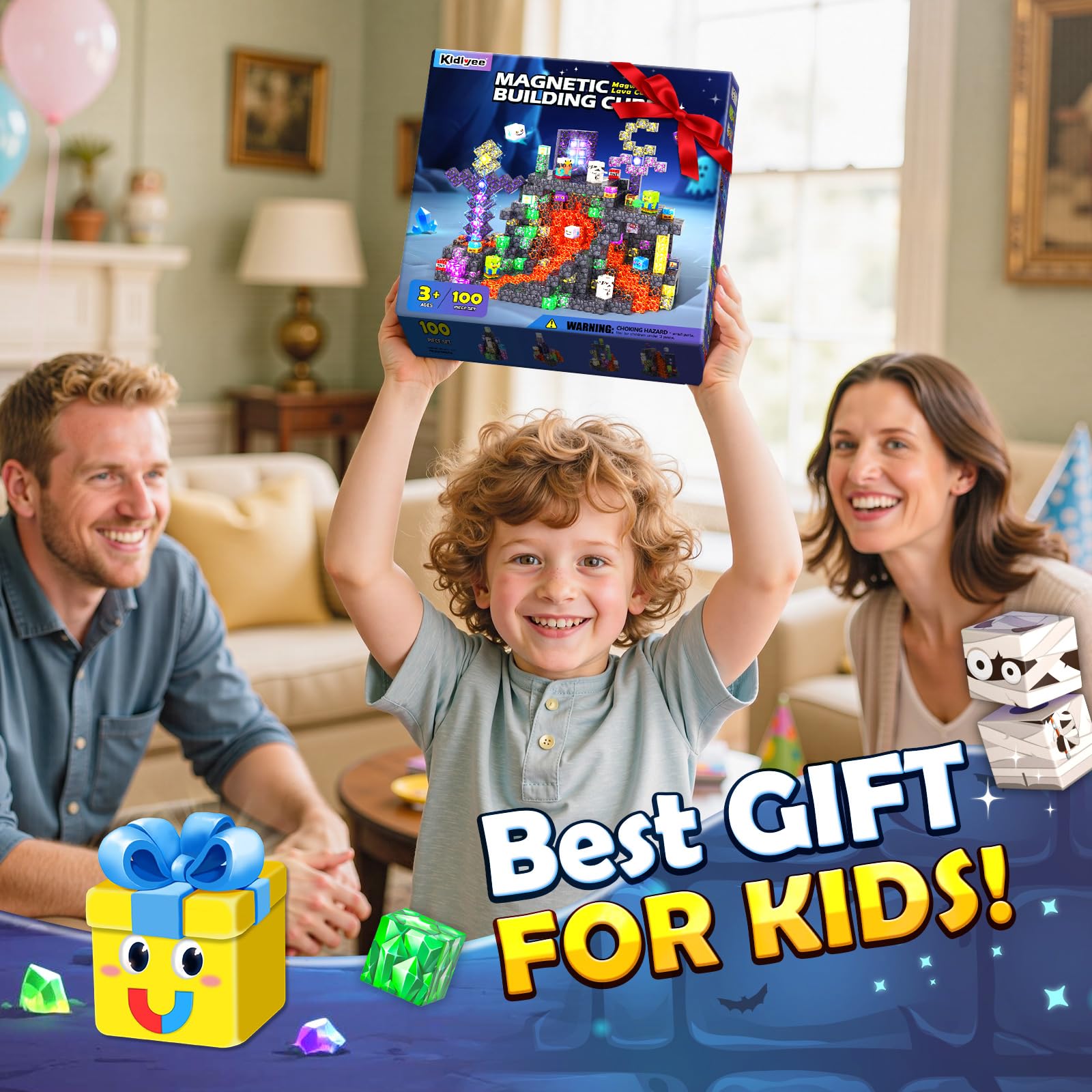 Magworld Magnetic Blocks 100PCS Mysterious Mine Set Kids Sensory Toys Games