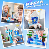 178 PCS Magworld Magnetic Cubes Games Castle, Lava Kingdom, and Frozen Set 3 in 1 Toys-Soyee