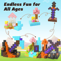 194 PCS Magworld Magnetic Cubes Magic Portal Blossom and Sword 2 in 1 Set-Coodoo