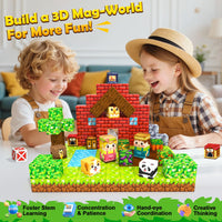 Magworld Magnetic Blocks 100PCS Forest Farm Edition Sensory STEM Toys for Boys & Girls
