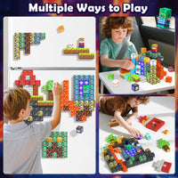 Magworld Magnetic Blocks 150 PCS Forest Lava Set Montessori Perfect Learning Toys Gifts for Kids