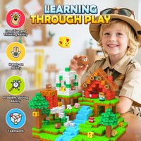 Magworld Magnetic Blocks 100 PCS Lush Forest Set Creative Building Fun Learning Sensory Gifts for Kids