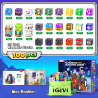 Magworld Magnetic Blocks 100 PCS Lave Cave Building Toys Games Gift for Kids Toddlers