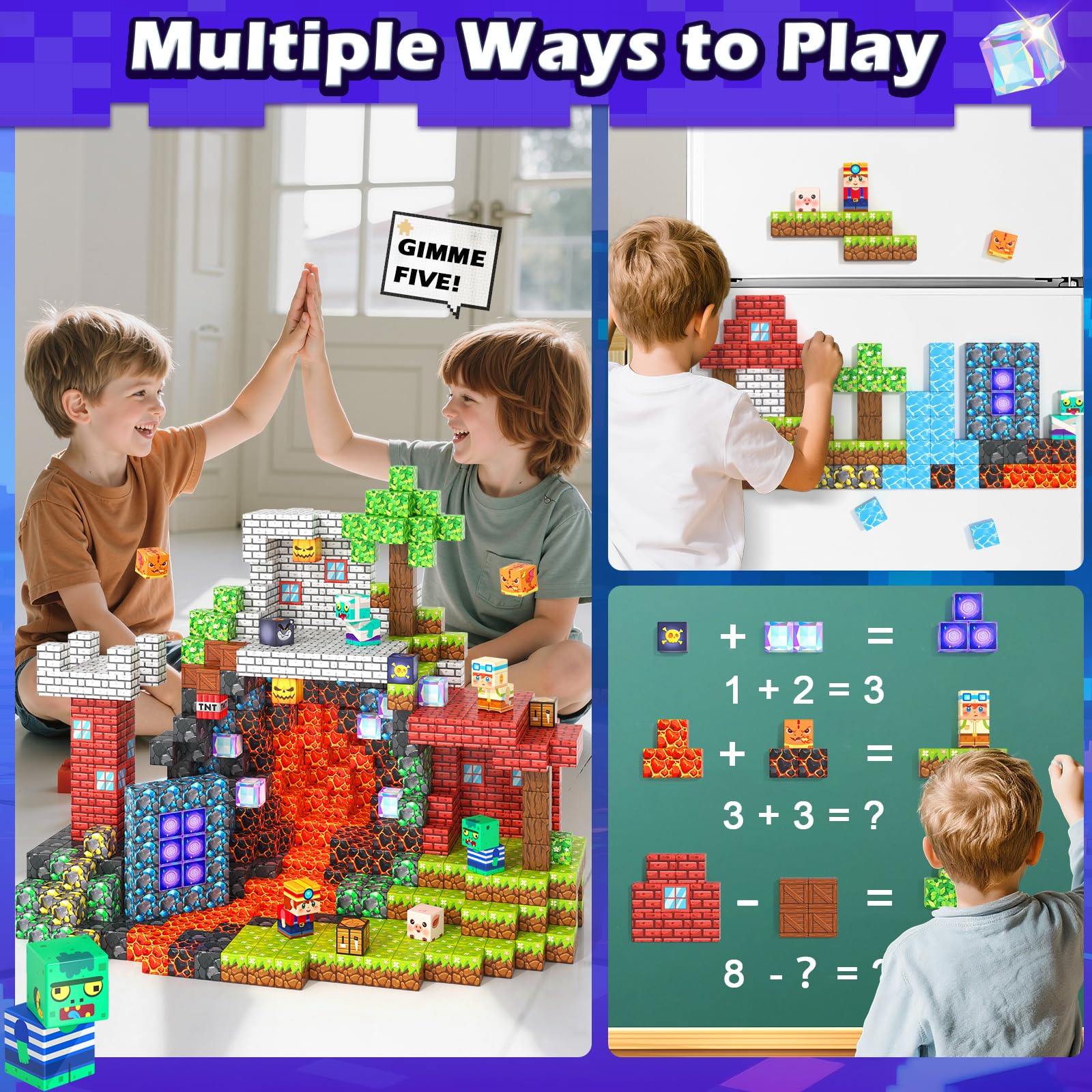Magworld Magnetic Blocks 150 PCS Forest Set STEM Learning Toys for Toddlers Birthday, Classroom, outdoor
