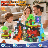 Magworld Magnetic Blocks 150 PCS Forest Lava Set Montessori Perfect Learning Toys Gifts for Kids