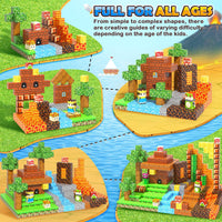 Magworld 100pcs Magnetic Blocks - Build Mine Magnet World Game Adventure Set STEM Building Toys for Kids 3+
