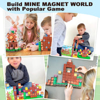 108 PCS Magworld Magnetic Cubes Games Castle Adventure and Lava Kingdom 2 in 1 Toys-Soyee