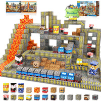 Magworld Magnetic Cubes Train Track Set 84PCS Mine Magnet World-Coodoo
