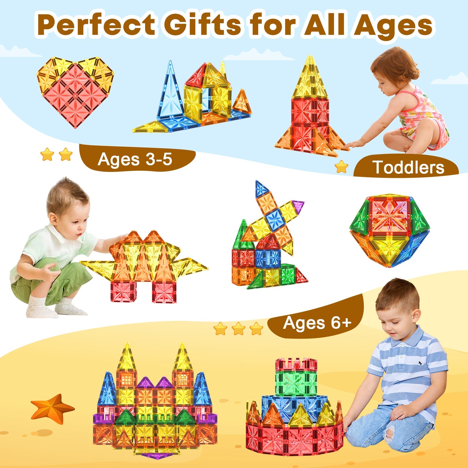 50PCS Diamond Magnetic Tiles
