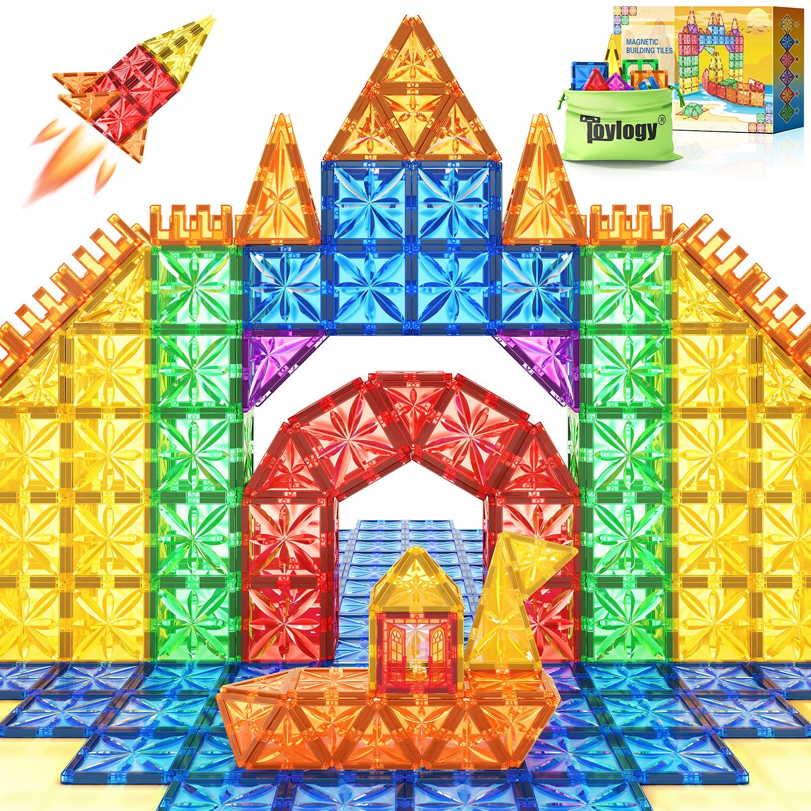 50PCS Diamond Magnetic Tiles